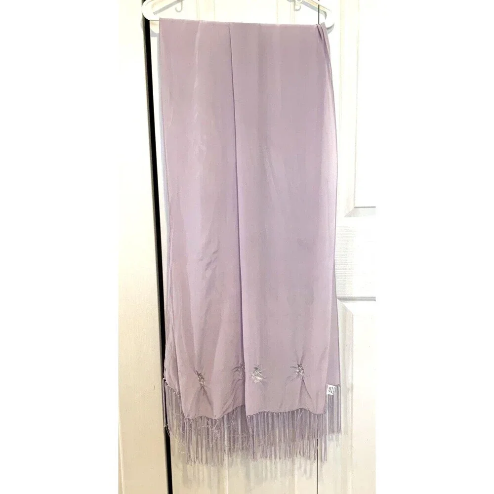 Vintage Silk Wrap Scarf Sheer Shawl 22